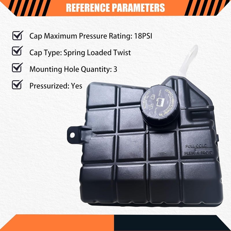 LOSTAR Coolant Overflow Recovery Reservoir Tank with Cap Fit for 2006-2011 Buick Lucerne DTS Replaces 603-237, 25760633 - Image 5